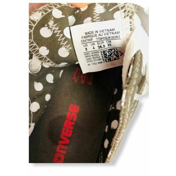 Chuck Taylors Converse All Star Womens 6 Gray Low Top Sneakers Double Tongue Sho - Picture 6 of 8